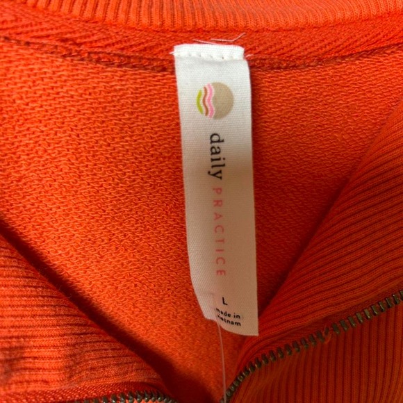 Anthropologie x Daily Practice Women's Large Meru‎ Zip Front Midi Dress Orange - Picture 3 of 3